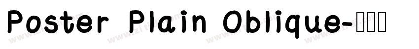 Poster Plain Oblique字体转换
